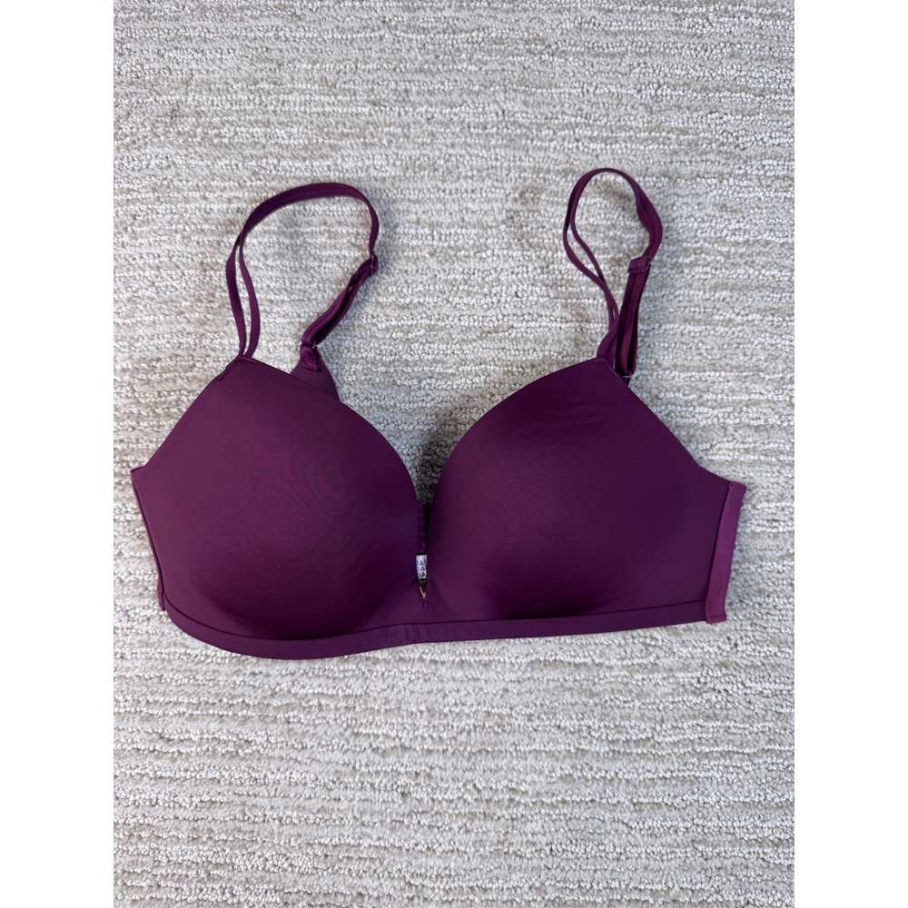 Victoria's Secret Wireless Padded Bra Plum Purple V-Hardware 32C